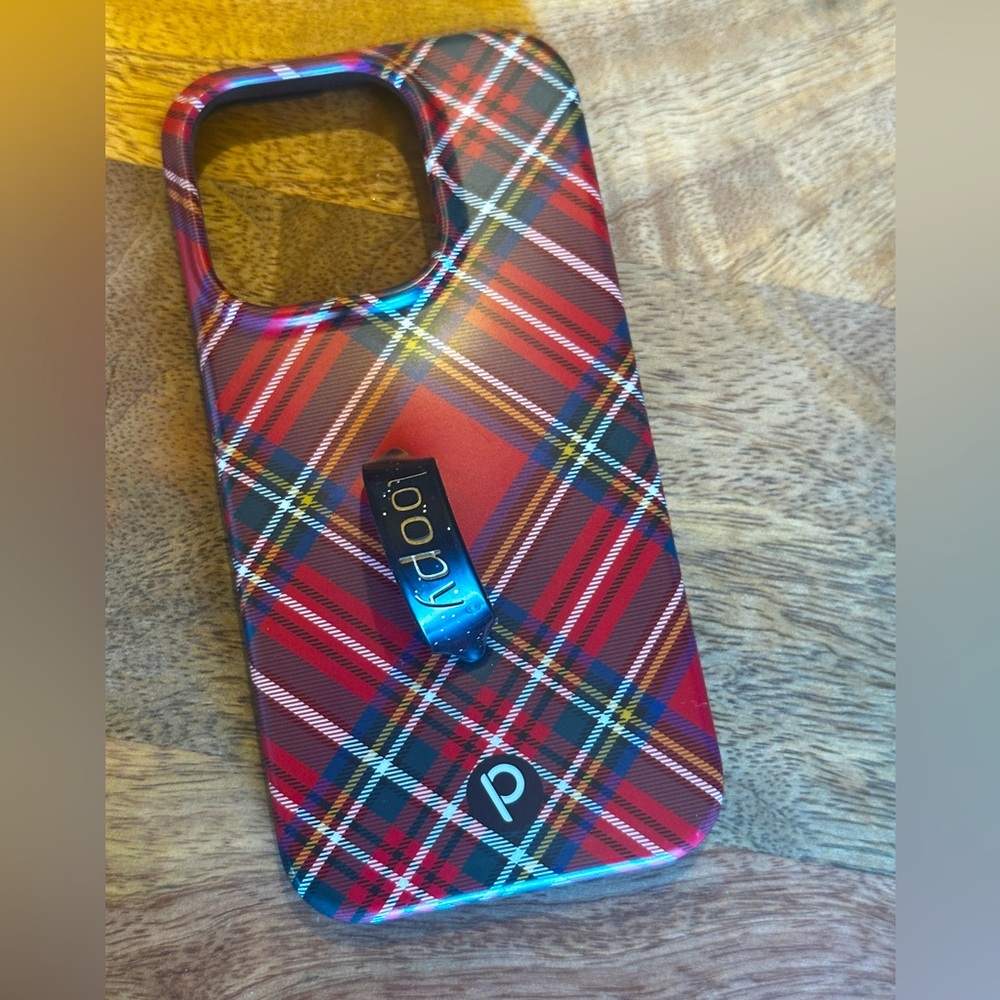 Like New Loopy Holiday Plaid Case for IPhone 14 Pro